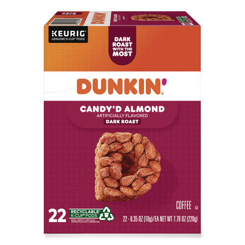Image of Dunkin'® Candy'd Almond Coffee K-Cups, 0.35 oz, 22/Box