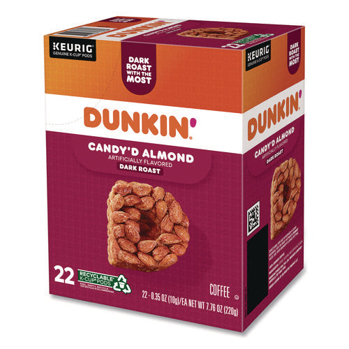 Image of Dunkin'® Candy'd Almond Coffee K-Cups, 0.35 oz, 22/Box