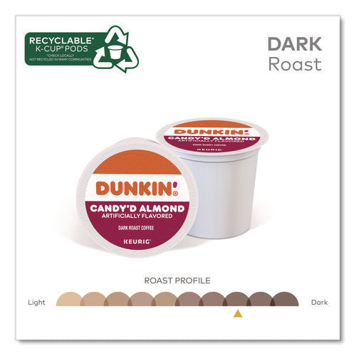 Image of Dunkin'® Candy'd Almond Coffee K-Cups, 0.35 oz, 22/Box