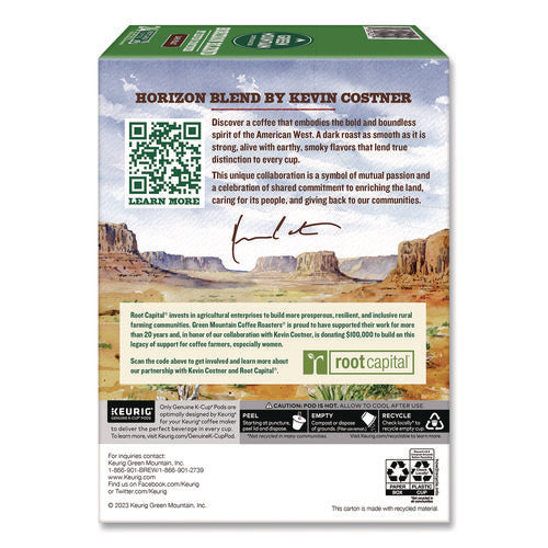 Image of Green Mountain Coffee® Horizon Blend by Kevin Costner Coffee K-Cups, 0.37 oz, 24/Box