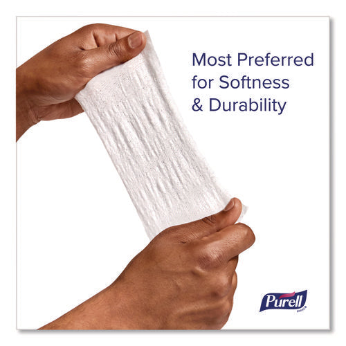 Image of PURELL® Cottony Soft Individually Wrapped Sanitizing Hand Wipes, 5 x 7, Herbal Scent, White, 480/Carton