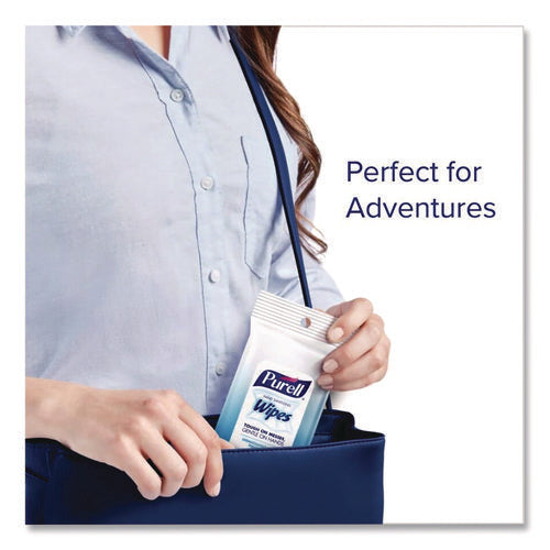 Image of PURELL® Hand Sanitizing Wipes, Clean Refreshing Scent, White, 20 Wipes/Pack, 12 Packs/Carton