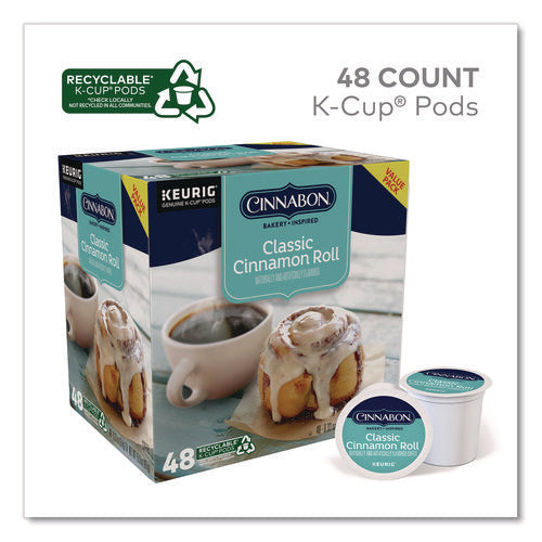 Image of Cinnabon® Classic Cinnamon Roll Coffee K-Cups, 0.33 oz, 48/Box