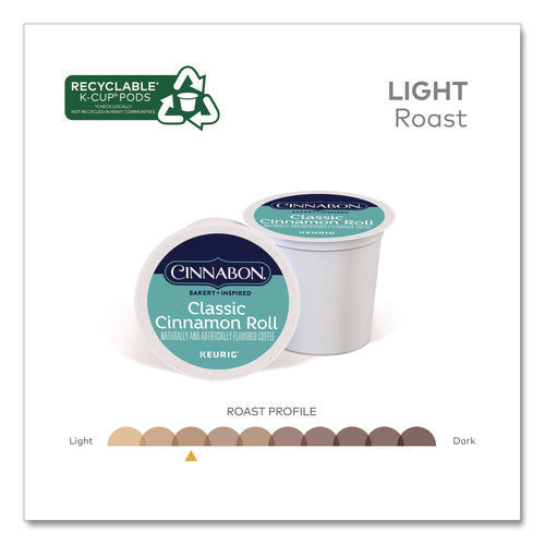 Image of Cinnabon® Classic Cinnamon Roll Coffee K-Cups, 0.33 oz, 48/Box
