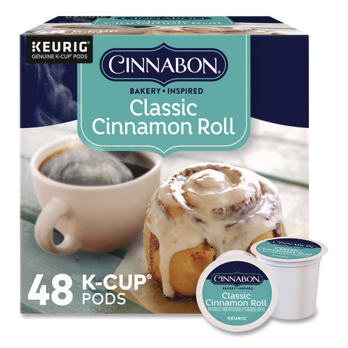 Image of Cinnabon® Classic Cinnamon Roll Coffee K-Cups, 0.33 oz, 48/Box