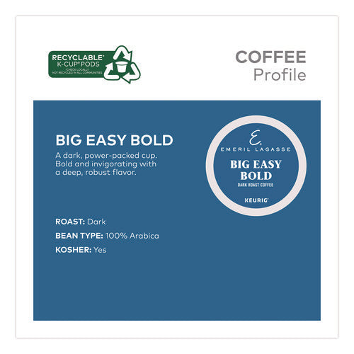 Image of Emeril's Big Easy Bold Coffee K-Cups, 0.4 oz, 48/Box