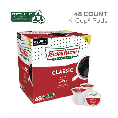 Image of Krispy Kreme Doughnuts® Classic Coffee K-Cups, Medium Roast, 0.33 oz, 48/Box