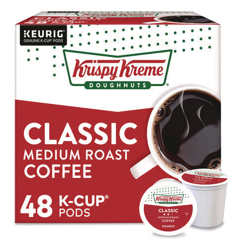 Image of Krispy Kreme Doughnuts® Classic Coffee K-Cups, Medium Roast, 0.33 oz, 48/Box