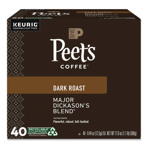 Image of Peet's Coffee & Tea® Major Dickason's Blend K-Cups, 0.44 oz, 40/Box