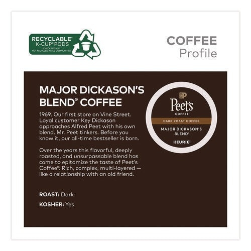 Image of Peet's Coffee & Tea® Major Dickason's Blend K-Cups, 0.44 oz, 40/Box