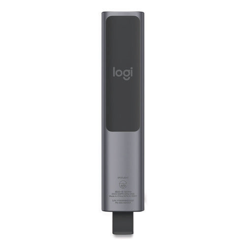 Image of Logitech® Spotlight Presentation Remote, Projects 100 ft, Slate