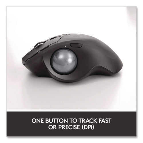 Image of Logitech® MX Ergo Plus Advanced Wireless Trackball Mouse, 2.4 GHz Frequency/33 ft Wireless Range, Right Hand Use, Black