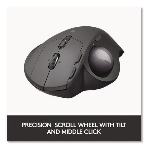Image of Logitech® MX Ergo Plus Advanced Wireless Trackball Mouse, 2.4 GHz Frequency/33 ft Wireless Range, Right Hand Use, Black