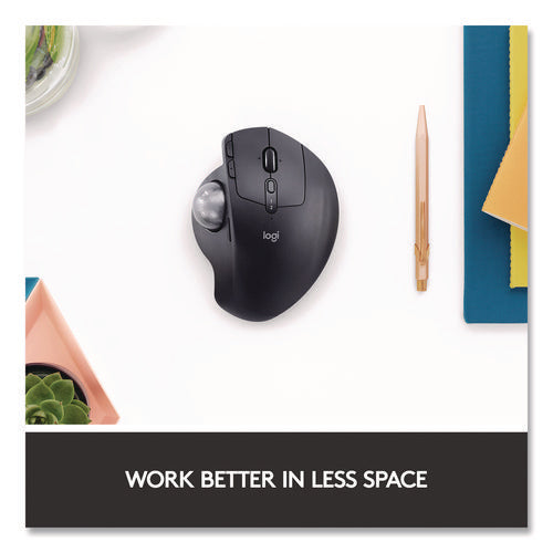 Image of Logitech® MX Ergo Plus Advanced Wireless Trackball Mouse, 2.4 GHz Frequency/33 ft Wireless Range, Right Hand Use, Black
