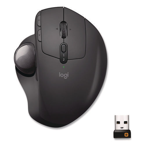 Image of Logitech® MX Ergo Plus Advanced Wireless Trackball Mouse, 2.4 GHz Frequency/33 ft Wireless Range, Right Hand Use, Black