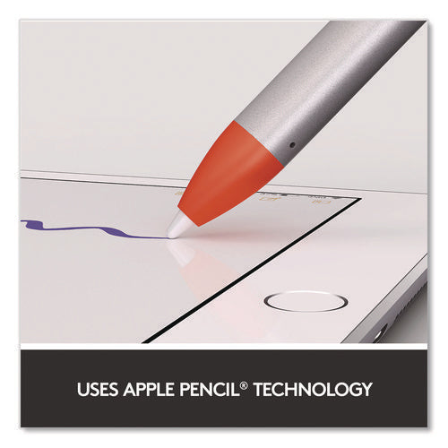 Image of Logitech® Crayon, for iPad, Silver/Orange