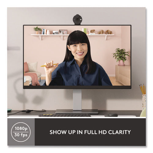 Image of Logitech® Brio 300 HD Webcam, 1920 pixels x 1080 pixels, 2 Mpixels, Graphite