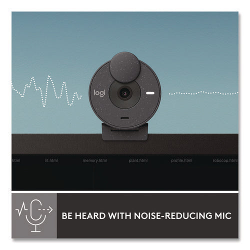 Image of Logitech® Brio 300 HD Webcam, 1920 pixels x 1080 pixels, 2 Mpixels, Graphite