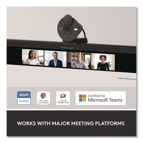 Image of Logitech® Brio 300 HD Webcam, 1920 pixels x 1080 pixels, 2 Mpixels, Graphite