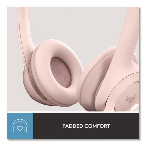 Image of Logitech® H390 Binaural Over The Head Headset, Rose