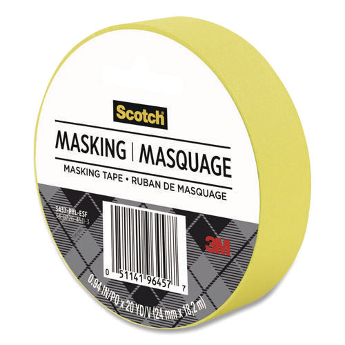 Image of Scotch® Expressions Masking Tape, 3" Core, 0.94" x 20 yds, Yellow