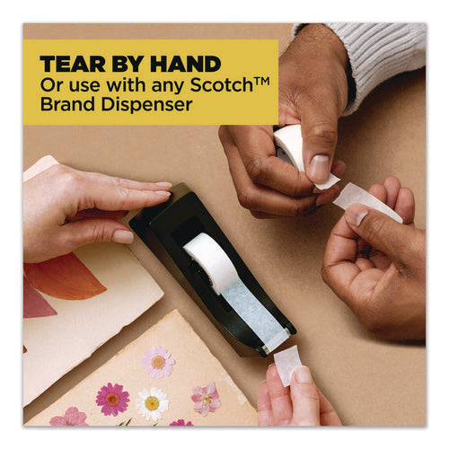 Image of Scotch® Paper Tape, 3/4" x 600", White, 2/Pack