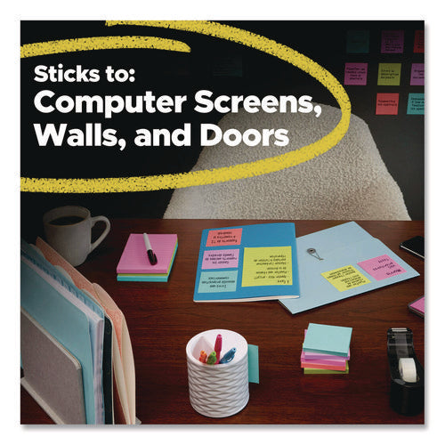 Image of Post-it® Notes Super Sticky Super Sticky Pads in Canary Yellow, 3 x 3, 90 Sheets/Pad, 10 Pads/Pack
