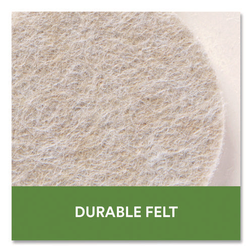 Image of Scotch Felt Pad Protectors, Assorted Sizes and Shapes, Beige, 199/Pack