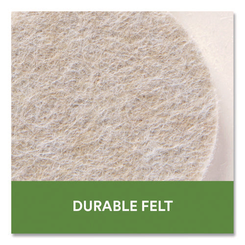 Image of Scotch Felt Pad Protectors, Assorted Round, Beige, 78/Pack