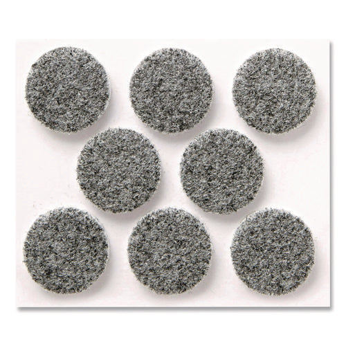 Image of Scotch Felt Pad Protectors, 1" Diameter, Gray, 16/Pack