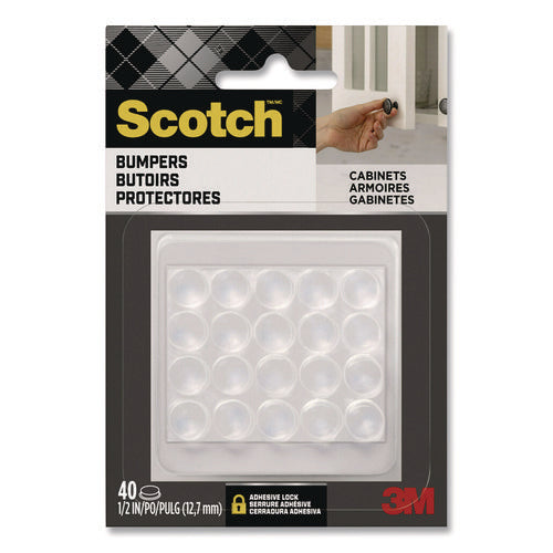 Image of Scotch Bumpers, 0.5" dia, Clear, 40/Pack
