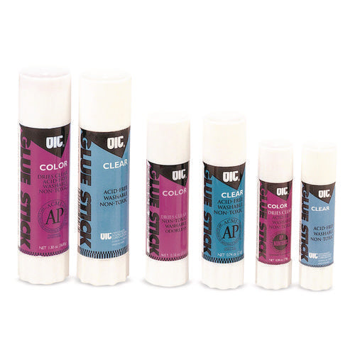 Image of Officemate Glue Stick,1.3 oz, Applies Purple, Dries Clear