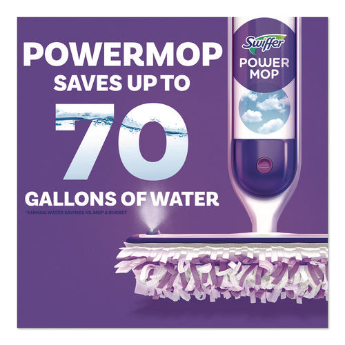 Image of Swiffer® PowerMop Mopping Pads, 15.4 x 5.3, White/Purple. 11/Pack