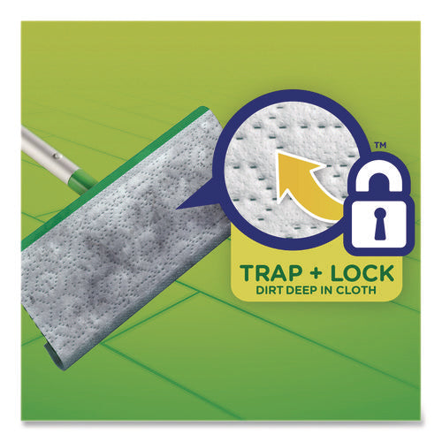 Image of Swiffer® Sweeper TRAP + LOCK Wet Mop Cloth, 8 x 10, White, Lavender Scent, 24/Pack