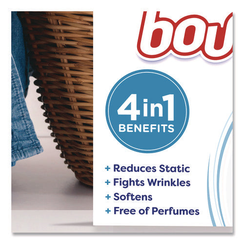 Image of Bounce® free and gentle Dryer Sheets, Fragrance-Free, 240/Box
