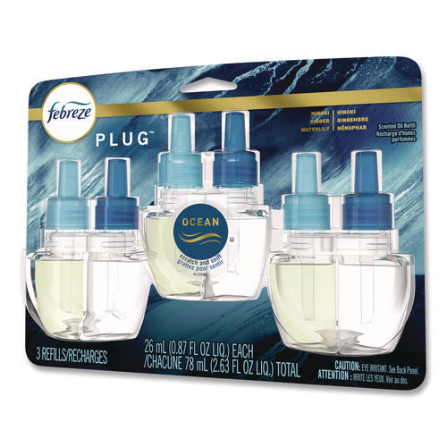 Image of Febreze® PLUG Air Freshener Refills, Ocean, 0.87 oz, 3/Pack
