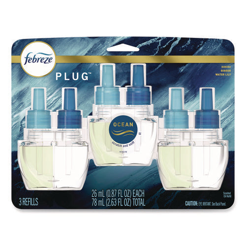 Image of Febreze® PLUG Air Freshener Refills, Ocean, 0.87 oz, 3/Pack