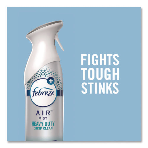 Image of Febreze® AIR, Heavy-Duty Crisp Clean, 8.8 oz Aerosol Spray, 3/Pack