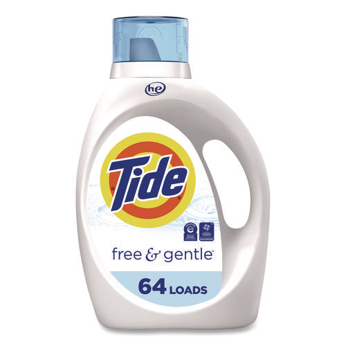 Image of Tide® Free and Gentle Liquid Laundry Detergent, 64 Loads, 84 oz Bottle