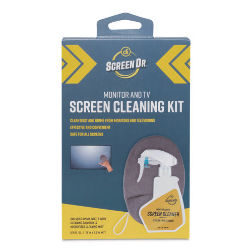 Image of Digital Innovations Screen Dr Monitor and TV Screen Cleaning Kit, 6.76 oz Spray Bottle with Microfiber Mitt