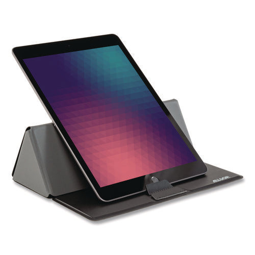 Image of Allsop® Foldio Laptop and Tablet Stand, +30 Tilt, 9.5" x 14.5" x 3", Black, Supports 7 lb