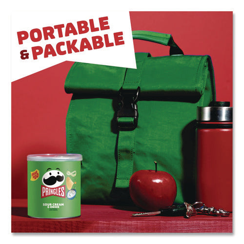 Image of Pringles® Grab and Go sour Cream and Onion Crisps, 1.4 oz Cans, 12/Box