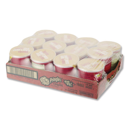 Image of Pringles® Potato Chips, Original, 1.3 oz Can, 12/Box