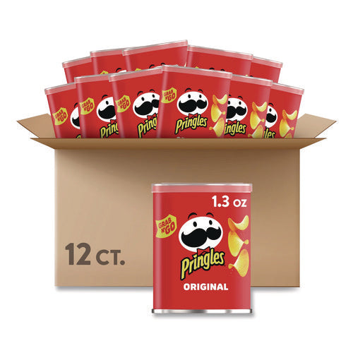 Image of Pringles® Potato Chips, Original, 1.3 oz Can, 12/Box