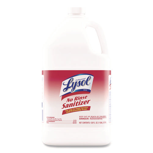 Image of Professional LYSOL® Brand No-Rinse Sanitizer Concentrate, Unscented, 128 oz Bottle