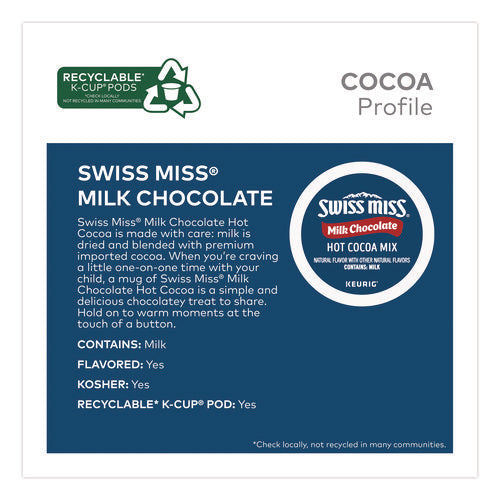 Image of Swiss Miss® Milk Chocolate Hot Cocoa K-Cups, 0.65 oz, 44/Box