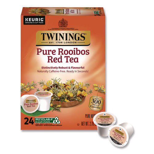 Image of TWININGS® Tea K-Cups, Pure Rooibos Red Tea, 0.12 oz, 24/Box