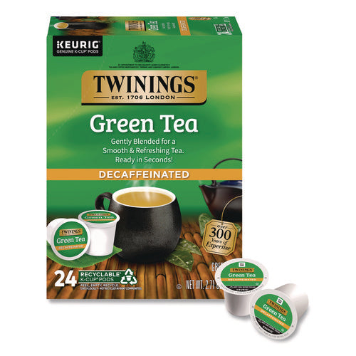 Image of TWININGS® Tea K-Cups, Decaf Green Tea, 0.11 oz, 24/Box