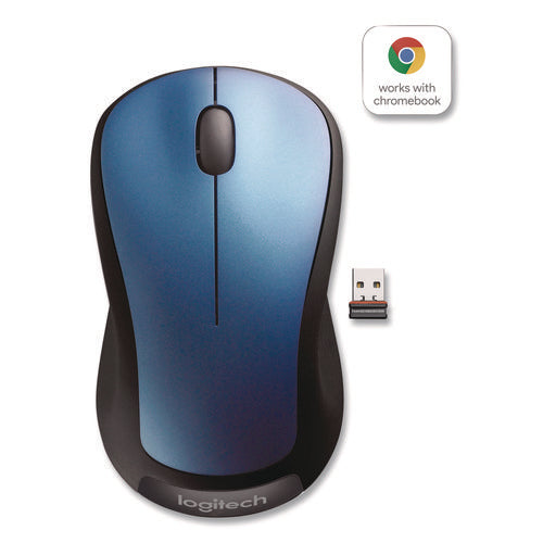 Image of Logitech® M310 Wireless Mouse, 2.4 GHz Frequency/30 ft Wireless Range, Left/Right Hand Use, Peacock Blue