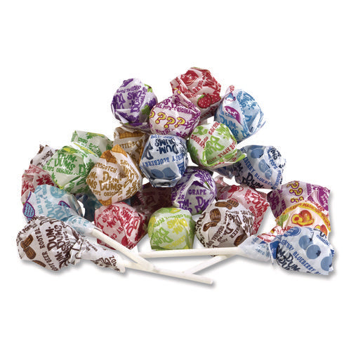 Image of Spangler® Dum-Dum-Pops, Assorted Flavors, Individually Wrapped, 2 lb Bag, 200 Pieces/Bag, 6 Bags/Carton